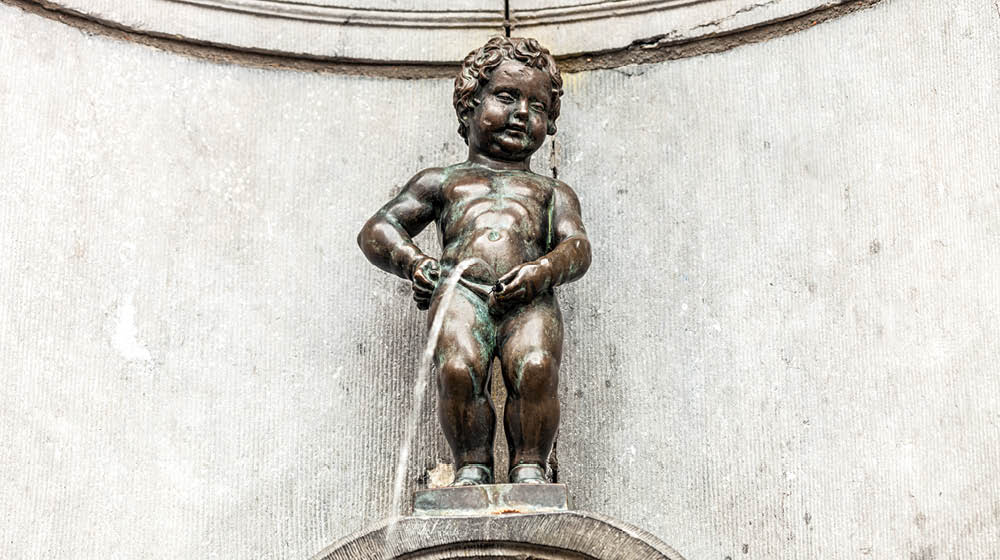 Fountain figure of Manneken Pis in Brussels 