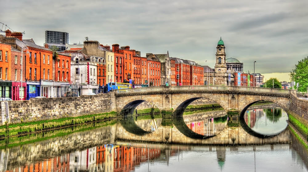 View of Mellows Bridge in Dublin - Ireland