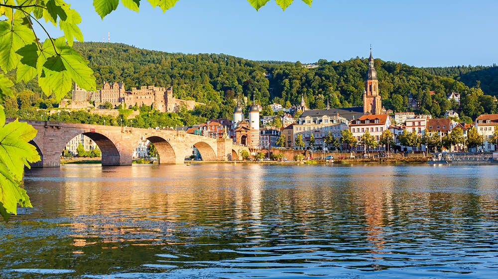 Bridge over Neckar in Heidelberg, Germany