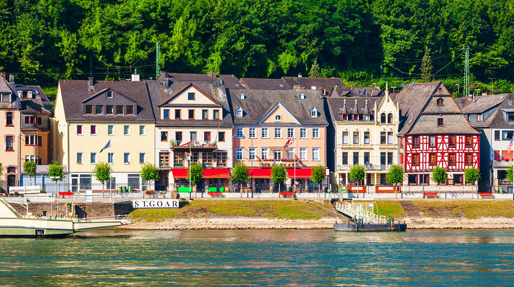 Sankt Goar is a town on the west bank of the Middle Rhine in Germany
