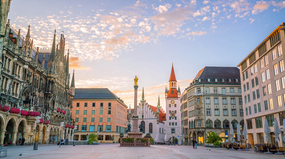 Old Town Hall at Marienplatz Square in Munich, Germany