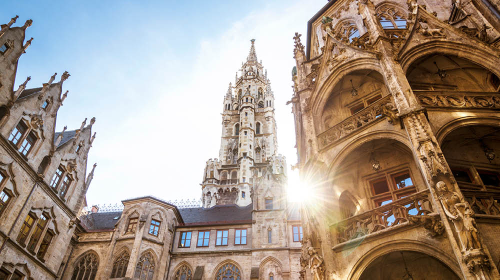 city hall at the Marienplatz in Munich, Germany