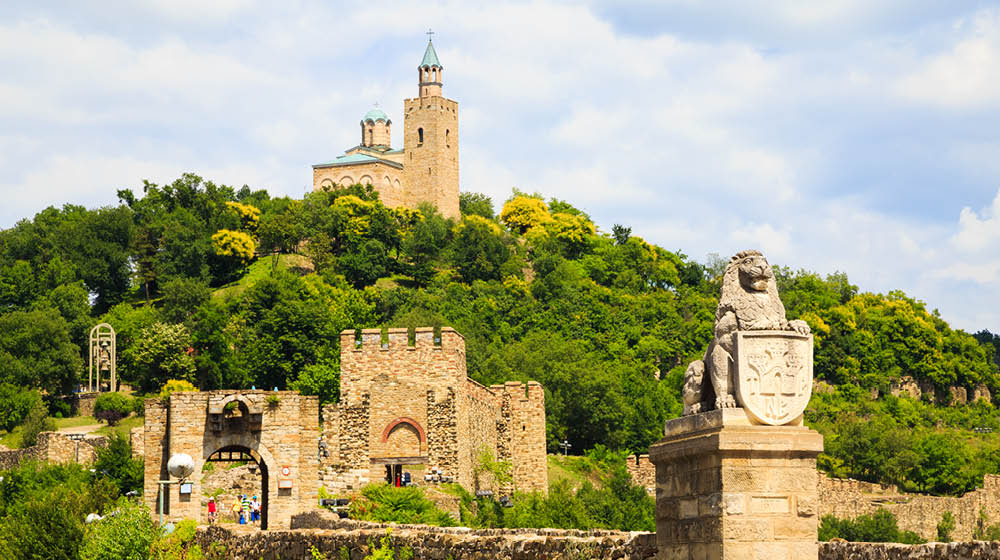 Tzarevetz fortress at Veliko Turnovo, Bulgaria.
