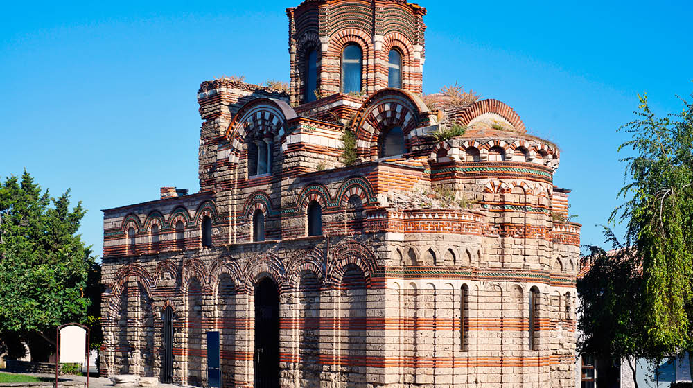 The medieval Eastern Orthodox church of Christ Pantocrator in Nessebar old town, Bulgaria.