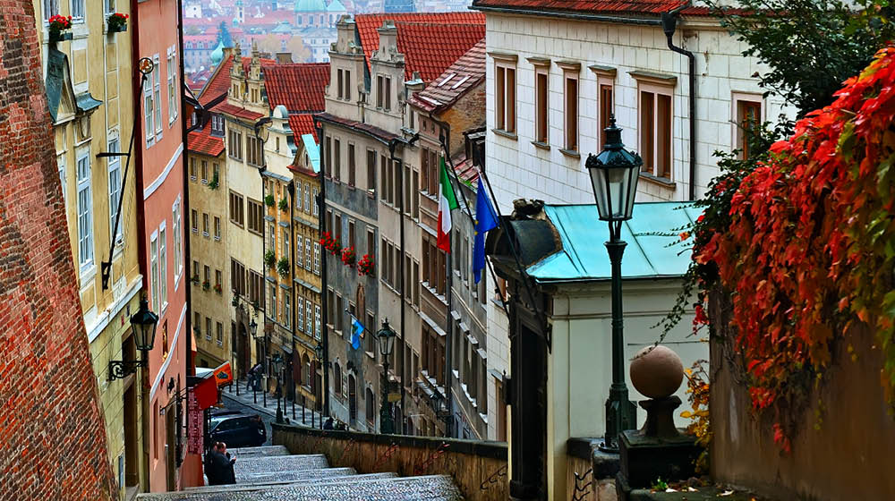 Walking through the streets of the old town