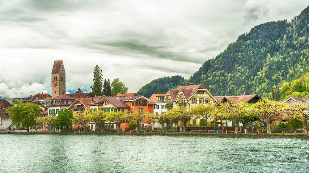 A scenic view of Interlaken, Switzerland