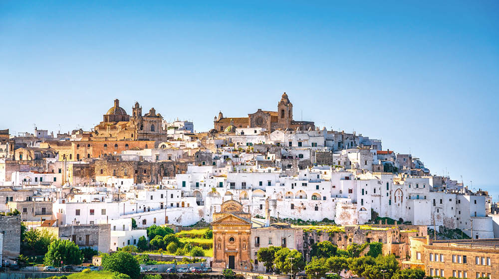 Ostuni white town skyline, Brindisi, Apulia, Italy, southern Italy. Europe.