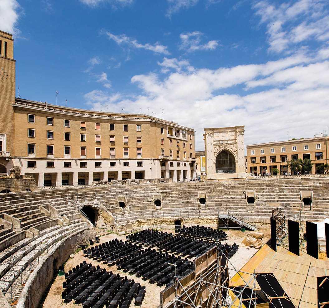 Roman amphitheatre in Sant'Oronzo square could hold about 25000 spectators