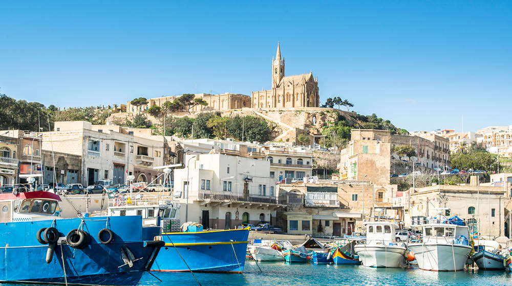 Port of Mgarr on island of Gozo, Malta