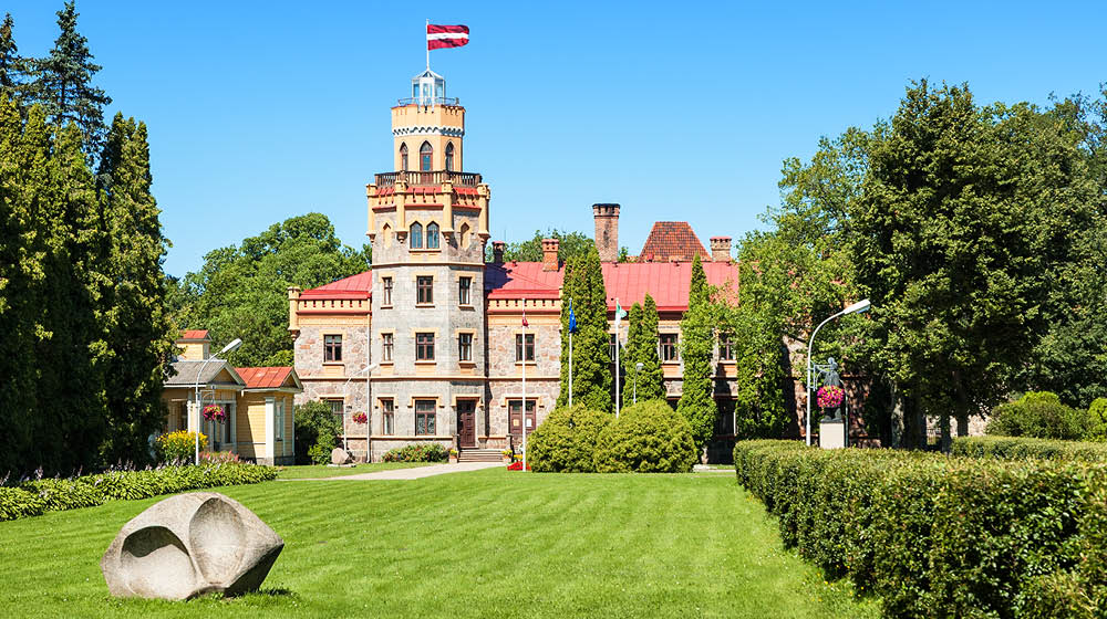 Sigulda Town Council in 19-th century castle, Latvia