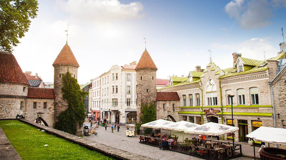 Tallinn Old Town entrance, Estonia.