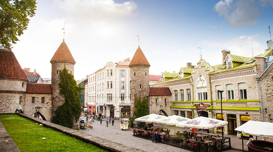 Tallinn Old Town entrance, Estonia.