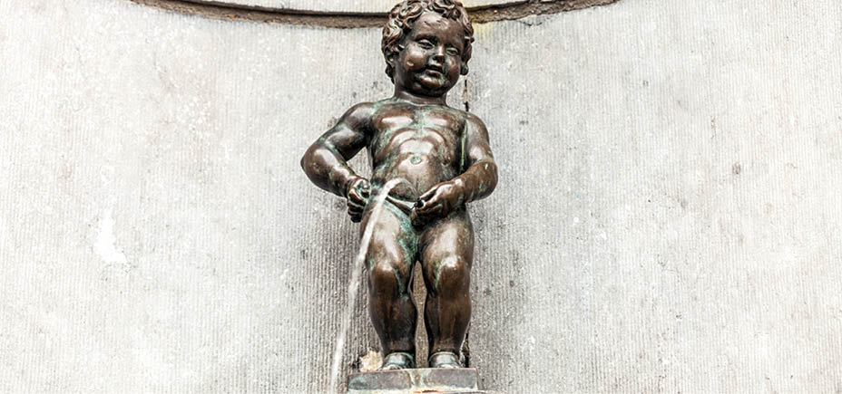 Fountain figure of Manneken Pis in Brussels 