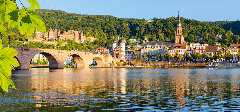 Bridge over Neckar in Heidelberg, Germany