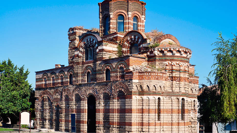 The medieval Eastern Orthodox church of Christ Pantocrator in Nessebar old town, Bulgaria.