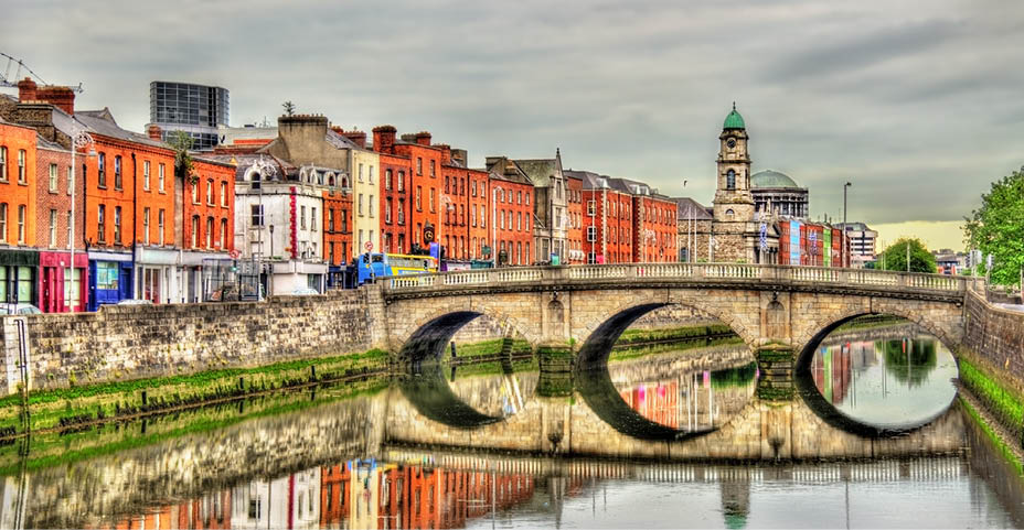 View of Mellows Bridge in Dublin - Ireland