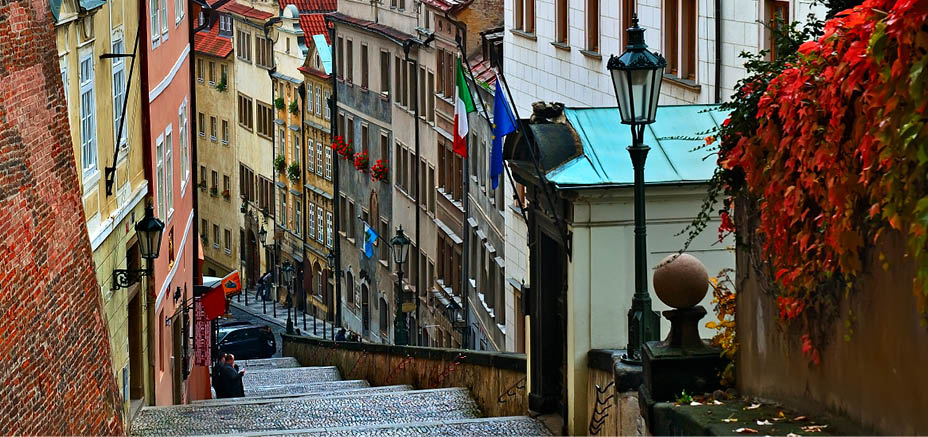 Walking through the streets of the old town