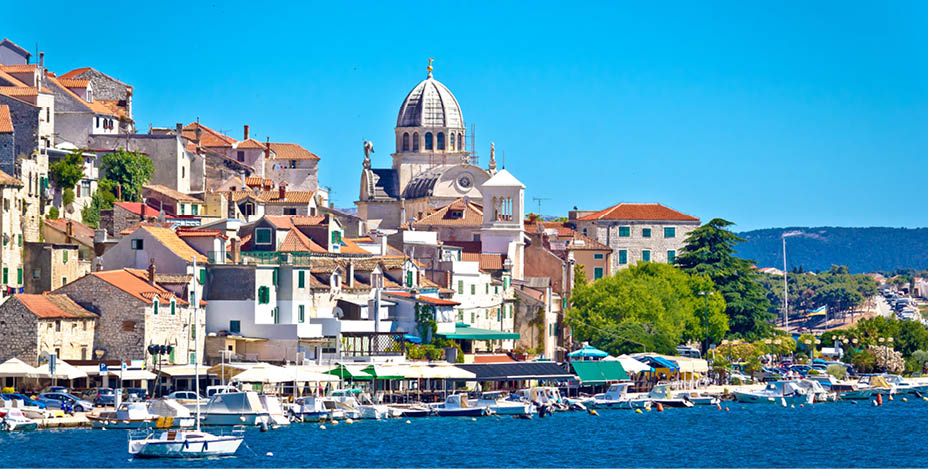 UNESCO town of Sibenik architecture and coastline, Dalmatia, Croatia