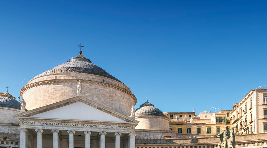 San Francesco di Paola church in Plebiscito square in Naples, Italy