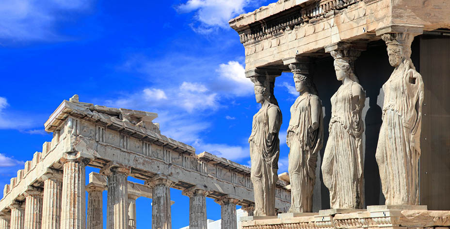 Caryatids, erechtheion temple Acropolis, Athens Greece