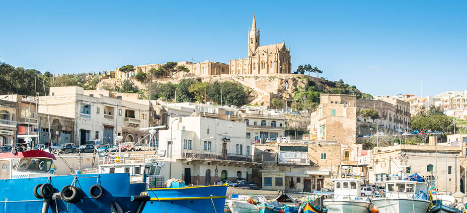 Port of Mgarr on island of Gozo, Malta
